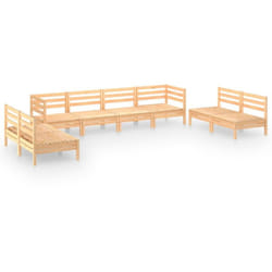 Salon De Jardin 8 Pcs Bois De Pin Massif Vidaxl