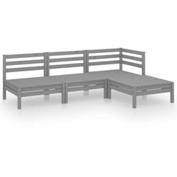 Vidaxl - Salon de jardin 4 pcs Bois de pin massif Gris