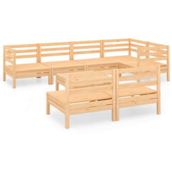 Salon De Jardin 8 Pcs Bois De Pin Massif Vidaxl