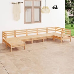 Vidaxl Salon De Jardin 7 Pcs Bois De Pin Massif