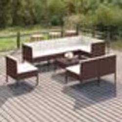 vidaXL Salon de jardin 11 pcs Bois de pin massif Gris - TU