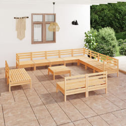 Vidaxl Salon De Jardin 13 Pcs Bois De Pin Massif