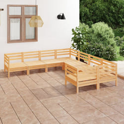 Salon De Jardin 8 Pcs Bois De Pin Massif Vidaxl