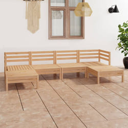 Vidaxl Salon De Jardin 6 Pcs Bois De Pin Massif