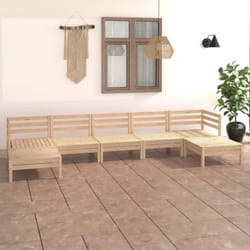 Vidaxl Salon De Jardin 7 Pcs Bois De Pin Massif