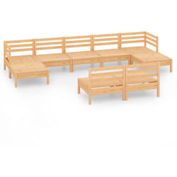 Vidaxl - Salon de jardin 9 pcs Bois de pin massif