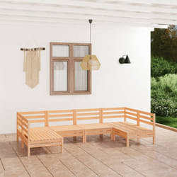 Salon De Jardin 6 Pcs Bois De Pin Massif Vidaxl