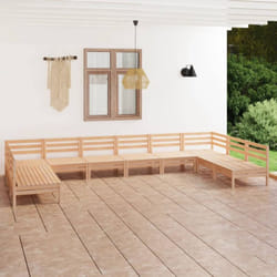Salon De Jardin 10 Pcs Bois De Pin Massif Vidaxl