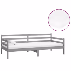VidaXL 3083591, lit sofa, Gris, mousse, Bois de pin, 2040 mm, 980 mm