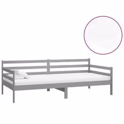VidaXL 3083601, lit sofa, Gris, mousse, Bois de pin, 2040 mm, 980 mm