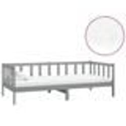 vidaXL Lit de repos avec matelas 90x200 cm Gris Bois de pin massif - 90 x 200 cm