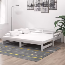 Ce lit en bois est une solution parfaite pour accueillir des invités pour la nuit tout en offrant un espace confortable pour  ...