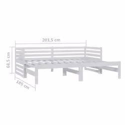 VidaXL 3083710 canapé lit sofa Blanc - Vue supplémentaire 7