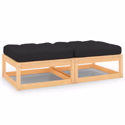 VidaXL 3083723, Bois, Tissu, Polyester, Adultes et enfants, 8 cm, 70 cm, 70 cm