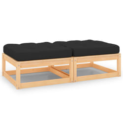 VidaXL 3083723 banc de jardin Bois, Tissu, Polyester