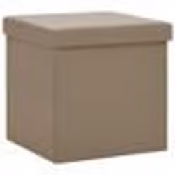 vidaXL Tabouret de rangement pliable Cappuccino PVC - TU