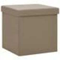 vidaXL Tabouret de rangement pliable Cappuccino PVC - TU