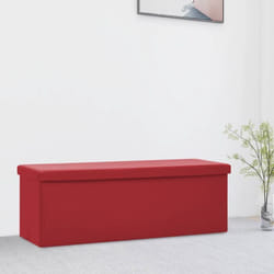 Vidaxl - Banc de rangement pliable Rouge bordeaux pvc
