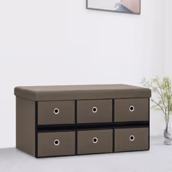 Ce banc de rangement polyvalent et doux a un design confortable qui conviendra à toute décoration intérieure. Il peut égaleme ...