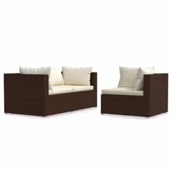 VidaXL 317505, Marron, Rotin, Plastique, Adultes et enfants, 6 cm, 63 cm, 63 cm