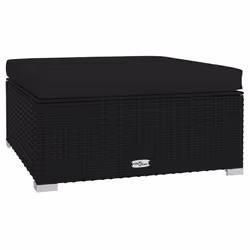 VidaXL 317525, Noir, Rotin, Plastique, Adultes et enfants, 6 cm, 70 cm, 70 cm