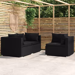 VidaXL 317527 banc de jardin Rotin, Plastique
