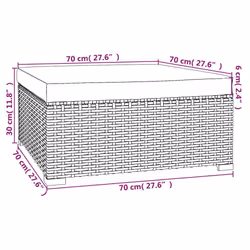 VidaXL 317547 banc de jardin Rotin, Plastique - Vue supplémentaire 5