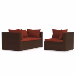 VidaXL 317549, Marron, Rotin, Plastique, Adultes et enfants, 6 cm, 63 cm, 63 cm