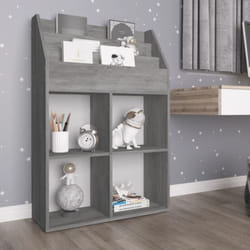 Vidaxl - Porte-revue pour enfants Gris béton 71x30x114cm Bois ingénierie