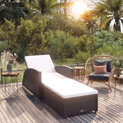 Cette chaise longue, combine style et fonctionnalité et ajoutera une touche de charme rustique à votre jardin, patio, terrass ...