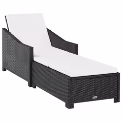 VidaXL 317179, Linge, Siège rembourré, Polyester, Polyuréthane, Acier, Crème, Blanc, 680 mm, 2010 mm