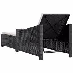 VidaXL 317179 chaise d'extérieur Linge Siège rembourré Polyester, Polyuréthane, Acier Crème, Blanc - Vue supplémentaire 4