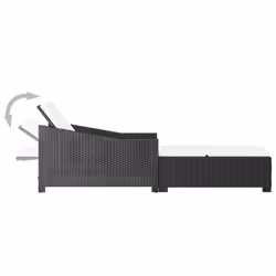 VidaXL 317179 chaise d'extérieur Linge Siège rembourré Polyester, Polyuréthane, Acier Crème, Blanc - Vue supplémentaire 6