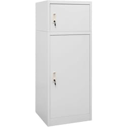 vidaXL Armoire à selles Gris clair 53x53x140 cm Acier