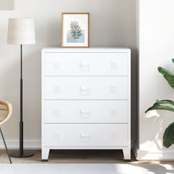 Vidaxl - Armoire à tiroirs industrielle Blanc 78x40x93 cm Métal