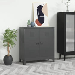 Vidaxl - Coffre de rangement industriel Anthracite 90x40x100 cm Acier