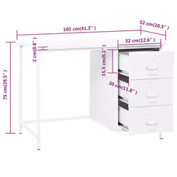 VidaXL 339635 bureau - Vue supplémentaire 8