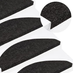 Vidaxl - Tapis d'escalier autocollants 15 pcs 65x22,5x3,5 cm Anthracite