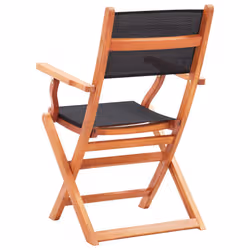 VidaXL 3086966 chaise d'extérieur Terrace Eucalyptus Noir - Vue supplémentaire 5
