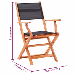 VidaXL 3086966 chaise d'extérieur Terrace Eucalyptus Noir - Vue supplémentaire 6
