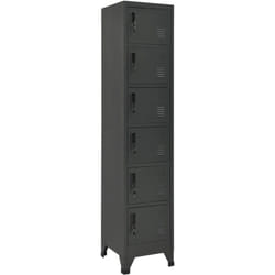 Armoire en acier avec 6 compartiments équipés de clés différentes couleurs Couleur : Anthracite
