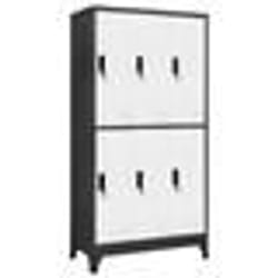 vidaXL Armoire à casiers Anthracite et blanc 90x45x180 cm Acier - TU