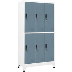 Armoire à casiers Gris clair et gris foncé 90x45x180 cm Acier - Vidaxl