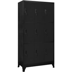 Vidaxl - Armoire à casiers Noir 90x45x180 cm Acier