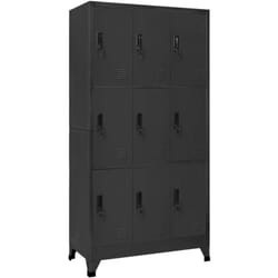 Armoire à casiers Anthracite 90x45x180 cm Acier