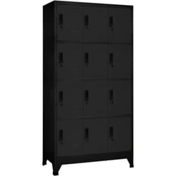 vidaXL Armoire à casiers Noir 90x45x180 cm Acier