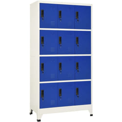 Vidaxl - Armoire à casiers Gris et bleu 90x45x180 cm Acier