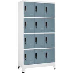 Vidaxl - Armoire à casiers Gris clair et gris foncé 90x45x180 cm Acier