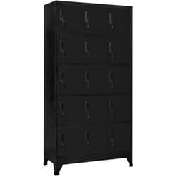 vidaXL Armoire à casiers Noir 90x40x180 cm Acier