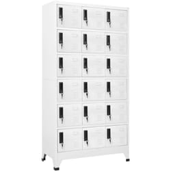 Vidaxl - Armoire à casiers Blanc 90x40x180 cm Acier